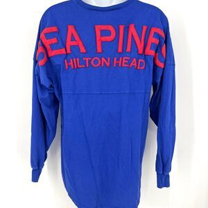 Spirit Jersey Sea Pines Hilton Head Large Print Blue Red Size XS